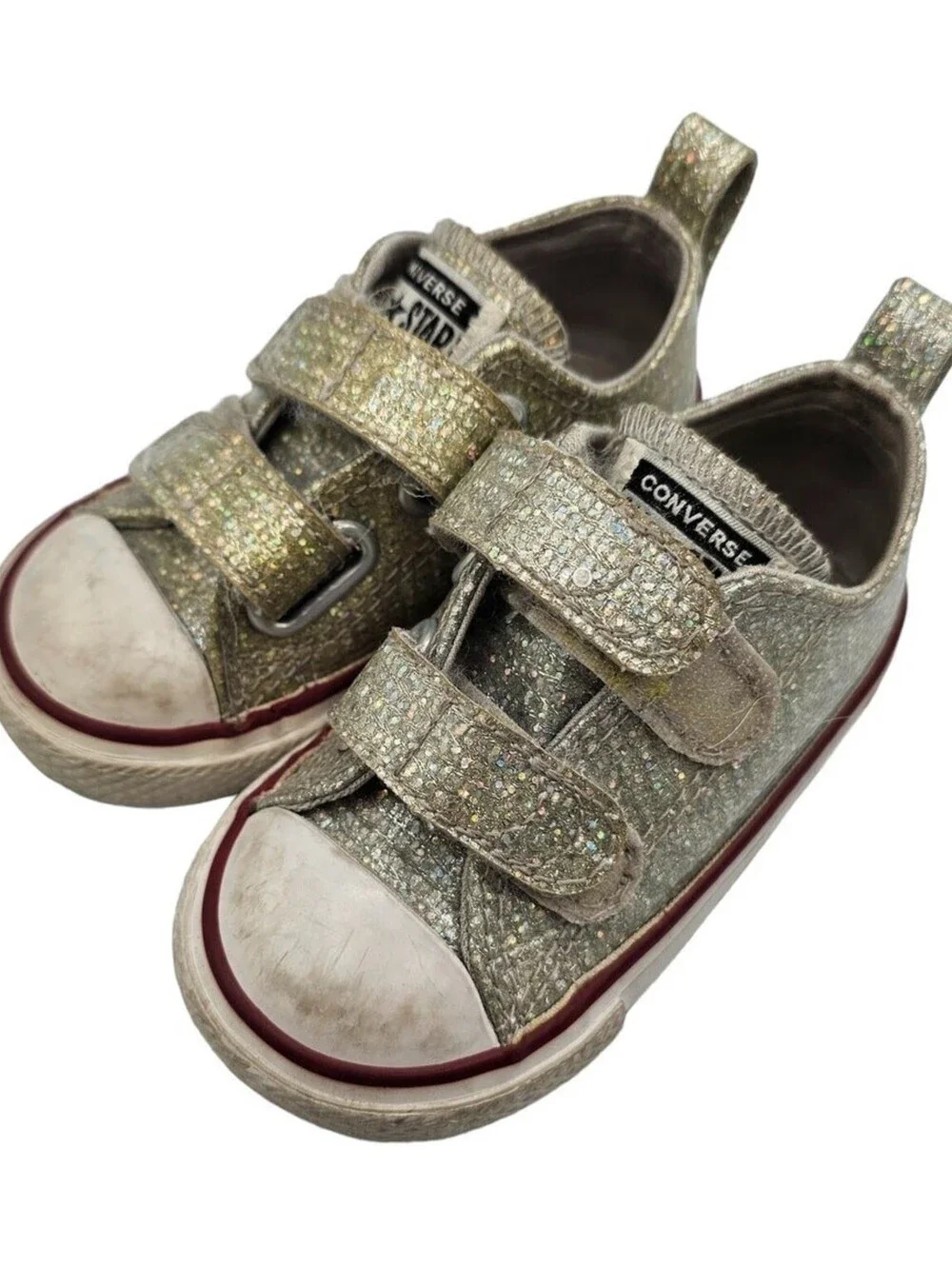 Converse Chuck Taylor All Star 2V Ox Toddler's Shoes Mouse-Enamel Red Sz 5